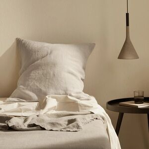 Dazed but Amazed Neutral Linen-Texture Euro Pillowcase - Oat